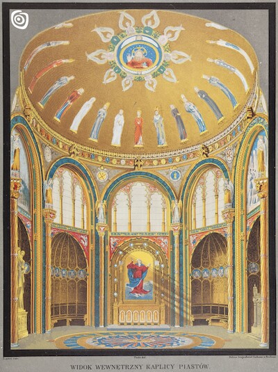 "Widok wewnętrzny kaplicy Piastów", Berlin, 1842 r.