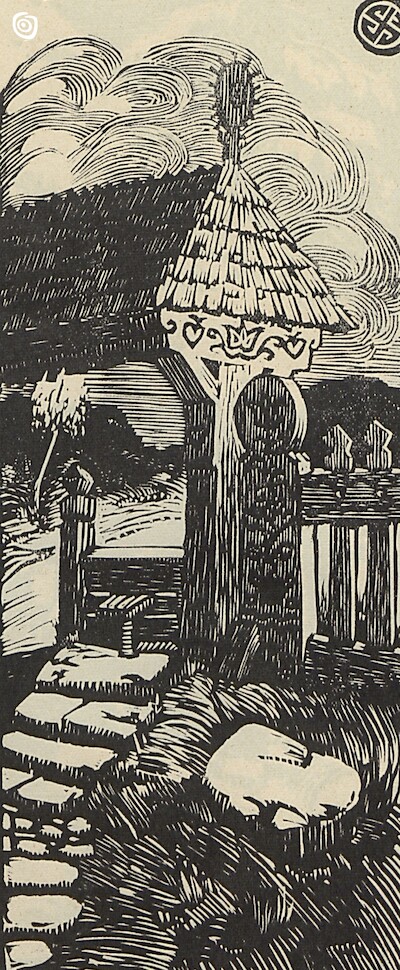 ,,Ozdobne słupy u bramy", Kraków, 1923 r.