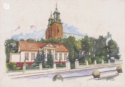 Pocztówka graficzna, Gniezno, 2000 r.