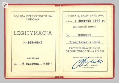 Dokument - Legitymacja, Warszawa, 1969 r.