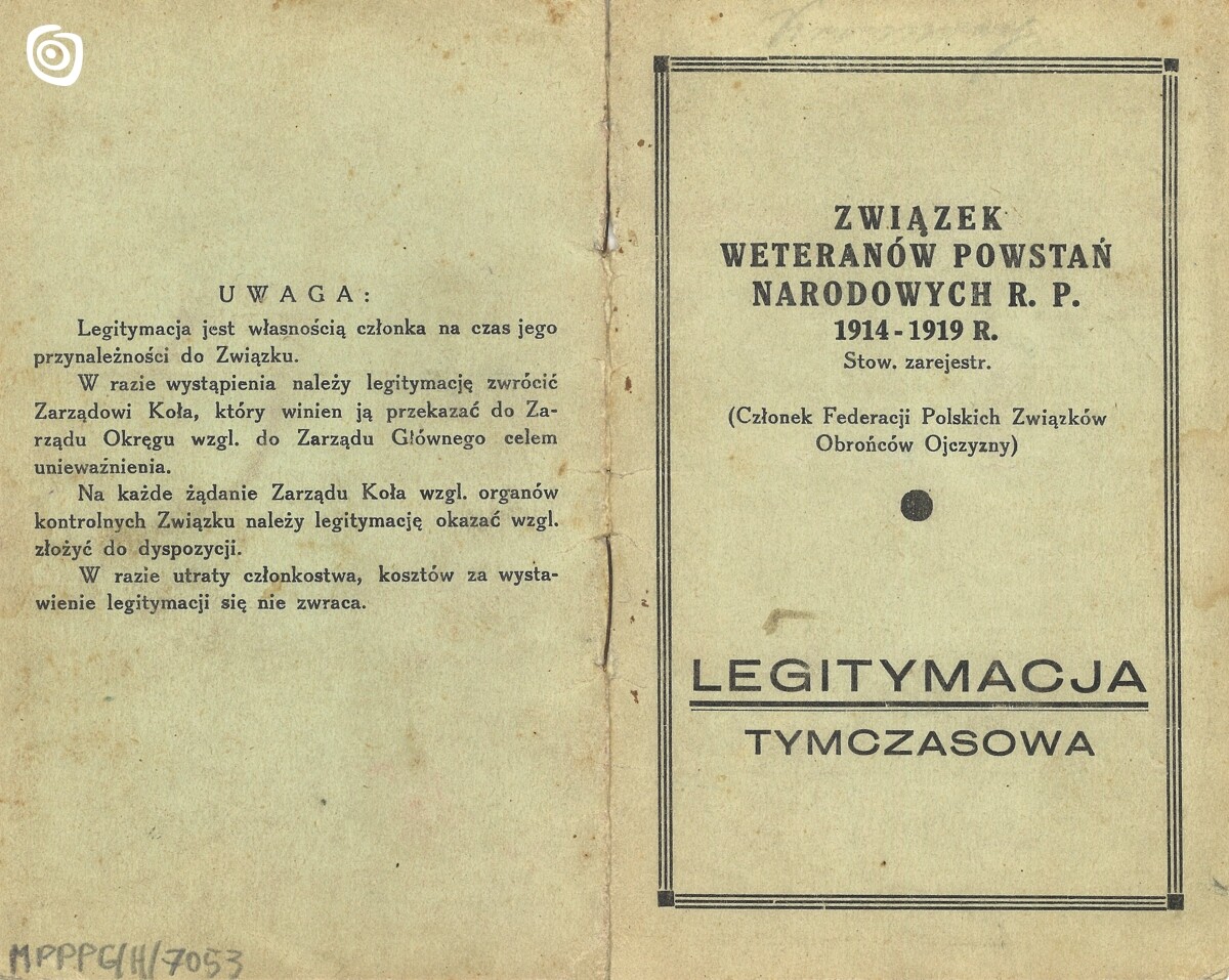 Dokument - Legitymacja tymczasowa, Gniezno, 1936 r.