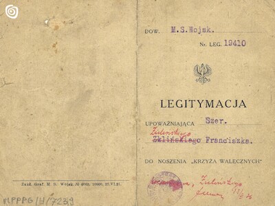 Dokument - Legitymacja, Warszawa, 1921 r.