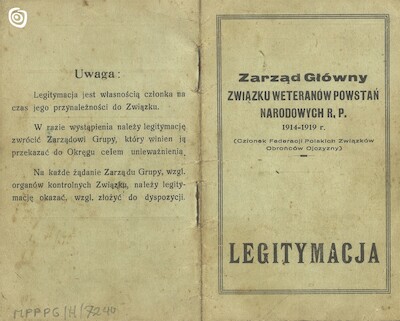Dokument - Legitymacja, Bukowiec, 1933 r.