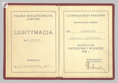 Dokument - Legitymacja, Warszawa, 1966 r.