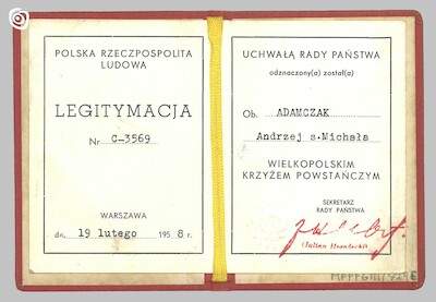 Dokument - Legitymacja, Warszawa, 1958 r.